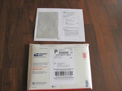 250 Click N ship Labels, New with tear-off receipt, Perforation, Made in the USA
