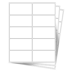 250 2″ x 4″ White Self Adhesive Mailing Postage Shipping Labels 10 Up (25 Sheet)