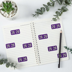 1 500 Pcs 2026 Year Stickers File Folder Labels Rectangle Coded Colored Year St