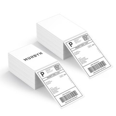 4×6 Inch Thermal Shipping Labels – 1000 Fanfold Adhesive Mailing Labels for Prin