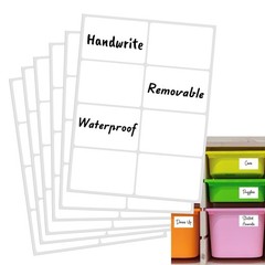 Removable Label Stickers for Organizing -200PCS 3 X 2 Inch Waterproof White Hand