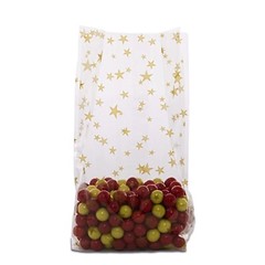 Gold Stars Cello Party Bags – 7.5in. x 3.5in. x 2in. – 20 Pack (75101544)
