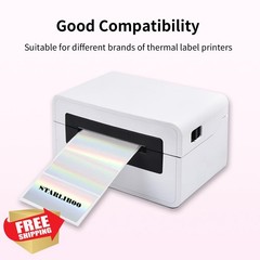 STARLIBOO 2×1 Silver Barcode Labels 1100