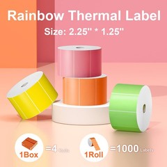 K Comer 2.25″ X 1.25″ Direct Thermal Address Labels 2.25 x 1.25 inch, Pink