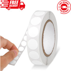 1000 Pcs White Round Dot Stickers 0.5 Inch Waterproof Circle Labels for Marking