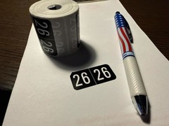 500-pcs 2026 Year Stickers, 3/4×1-1/2″ Dark Purple File Folder Number Labels