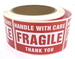10000 2 x 3 Fragile Stickers Hand With Care Shipping Mailing Labels ( 20 Rolls )