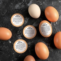 1000 Pcs Farm Fresh Eggs Carton Labels Stickers 2 Inch Easter Egg Care Self A…