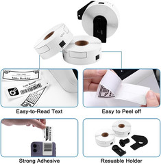 Address Labels 12 Rolls 1 1 x 3 5 for Brother QL 800 810W 820NWB