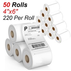50 Rolls 4″x6″ Direct Thermal Shipping Labels 220 Per Roll 1744907 For DYMO 4XL