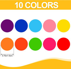 3500 Pieces Dot Stickers, 3/4 Inch Color Coding Labels, 10 Color Circle Price St