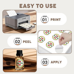 2″ round Label Stickers for Inkjet or Laser Printer, Matte White, 360 Printable