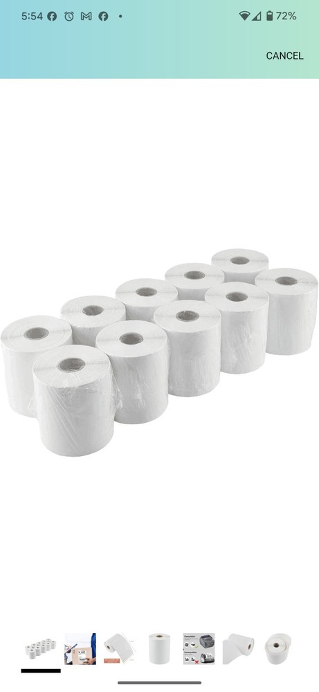 L LIKED 2500 PCS 4″x 6″ Direct Thermal Labels White Perforated Shipping…