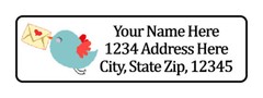 400 Blue Bird Letter Personalized Return Address Labels. 1/2 inch by 1 3/4 in.