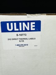ULINE 2X2″ Industrial Direct Thermal Labels 2750 X 8= 22,000 LABELS