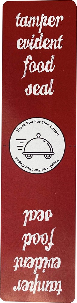 InStockLabels Tamper Proof Stickers, 1.5 x 6 Inches, Red, 500 Count Seal Stic…