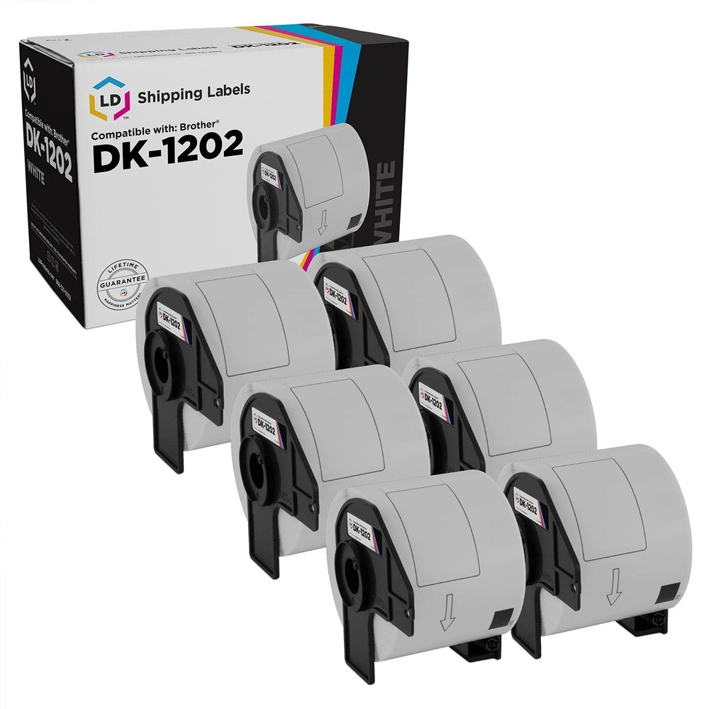 LD Compatible Shipping Label Replacement for Brother DK-1202 2.4 Large, White