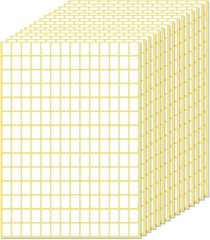 2940 Pcs White Small Price Tags Self-Adhesive Labels Writable Label Stickers
