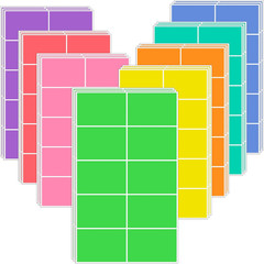 240 Colored Rectangular Labels 3X2 Inch – 8 Color Coding Stickers