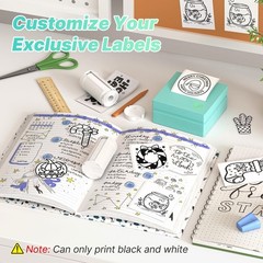 TYPONOS Genuine Self-Adhesive Thermal Printer Stickers, TP54x3.2, White