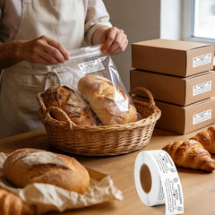 500Pcs Cottage Food Law Labels Stickers, 1.97X0.98 Inch/5 X 2.5 Cm Adhesive Bake
