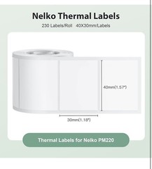 230 Thermal Labels for PM220 Label Maker,1.57” x 1.18” 40x30mm)Thermal Sticker
