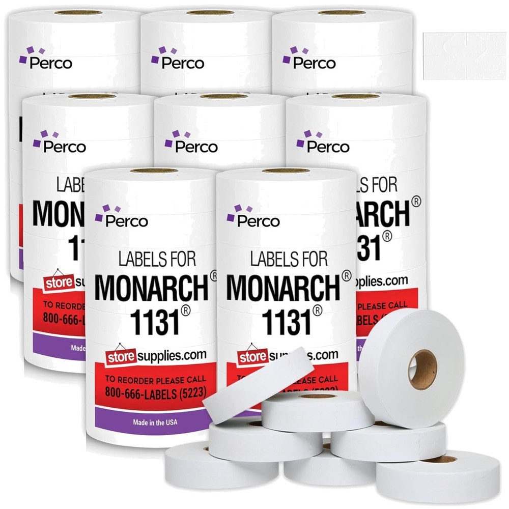 Monarch 1131 Pricing Labels – 160,000 Labels, 8 Sleeves