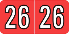 2026 Year Stickers, 500 Pcs File Folder Labels Self 0.75 X 1.5 Inches, Red