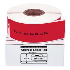 DYMO LW 30252 Address Labels – 24 Rolls – 6 each RED YELLOW BLUE GREEN – FAST !!