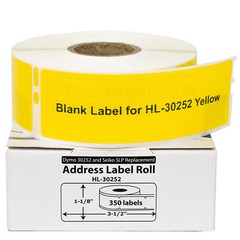 DYMO LW 30252 Address Labels – 48 Rolls – 12 each YELLOW LAVENDER ORANGE PINK