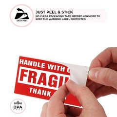 4 Rolls 500/Roll 3 x 5 Fragile Stickers Handle With Care Shipping Mailing Labels