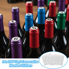 Small Number Dot Labels 5000 Pcs 0.4 Inch 1 to 100 Number Stickers Consecutive N
