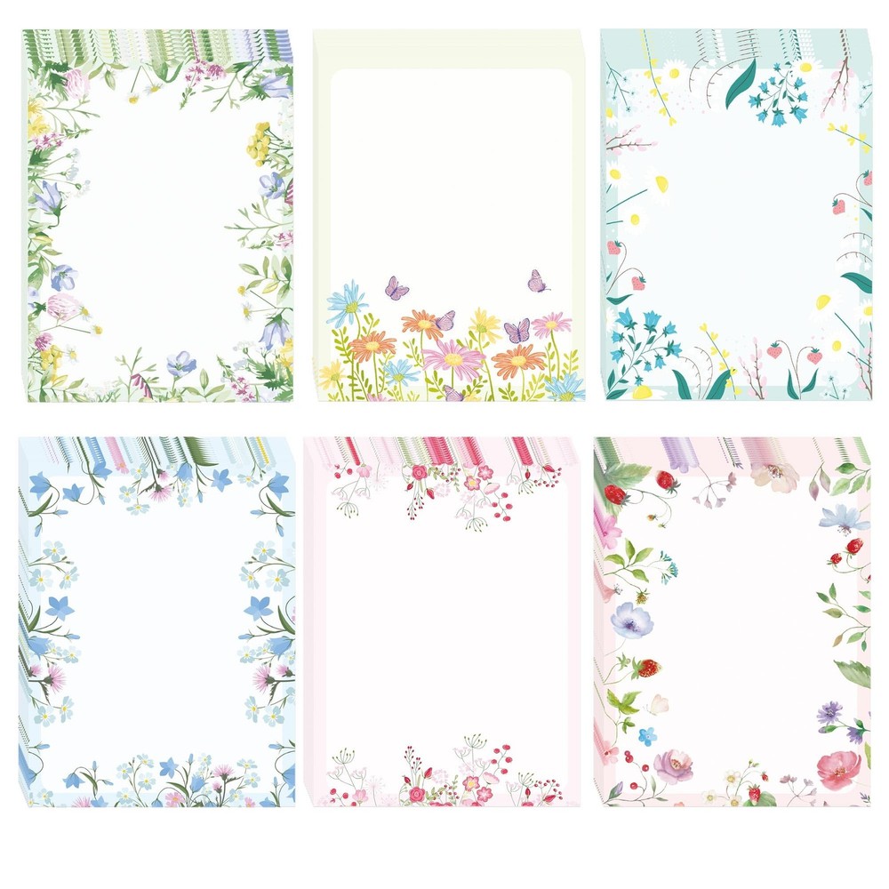 60 Pack Wildflower Stationery Letterhead Vintage Flower Letter 8.5 x 11 Inch …