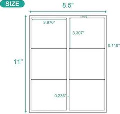 4×3.33” Shipping Labels – 6 Labels Per Page – 600 Matte Shipping Labels