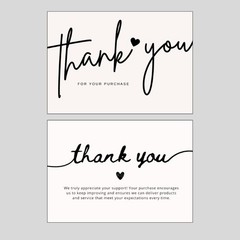 200 Thank You Cards For Small Business – Buy 1 Get 1 Free (2 Designs, 100 Each)