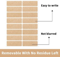 Removable Kraft Label Stickers- Writable Gift Tag Stickers Labels, Self-Adhes…