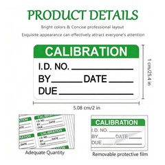 Self Laminating Calibration Labels 2 X 1 Inches – Write-on 2 X 1 Inch, Green