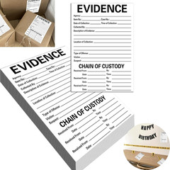 Adhesive Evidence Label 4 X 6 Inches – Stick on Evidence Stickers 100 Evidence L