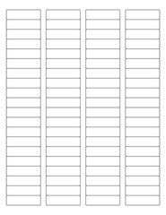 1.75″ x 0.5″-80 Up Uncoated Laser Inkjet Labels (80 per page)-Various Quantities
