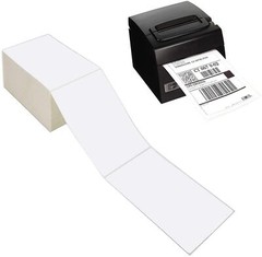 9527 Product Fanfold 4 x 6 Direct Thermal Labels White Perforated Shipping Label
