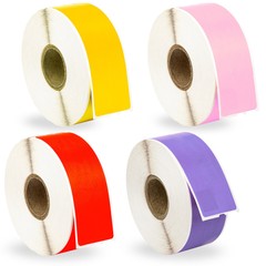 DYMO LW 30252 Address Labels – 48 Rolls – 12 each LAVENDER RED PINK YELLOW