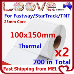 Thermal Direct Labels Roll 100 X 150mm 4×6 Fastway EParcel Startrack Auspost TNT