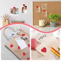 500Pcs 1 Inch Heart Shaped Tanning Stickers for Valentine’s Day Wedding Evelopes