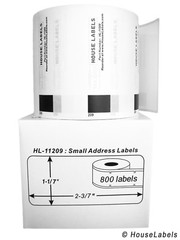 Non-OEM Fits BROTHER DK-1209 Labels (1-1/7″ x 2-3/7″) – (1) Roll of 800