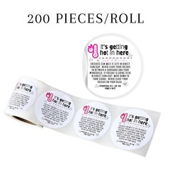 Freshie Care Instruction Card Sticker It’s Getting Hot in Here Round | 200 pc…