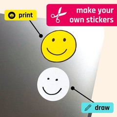 30 Sheets, Printable White Sticker Paper, Laser/Inkjet Printing – Matte, Letter