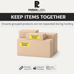 500 1×1 1/2 DO NOT SEPARATE GOLD And Black Labels Stickers shipping supplies NEW