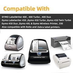 12 Rolls 2-1/8″ x 4″(54mm x 101mm) Direct Thermal Labels Compatible with DYMO…