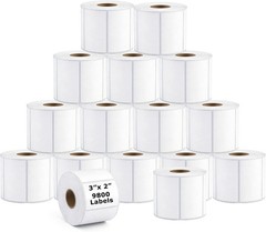 14 Rolls 3″X2″ Direct Thermal Labels, 700 Labels/Roll (9800 Labels), Self-Adhesi