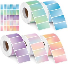 Multipurpose 2500 Thermal Labels in Gradient Colors – Strong Adhesive, Easy Use